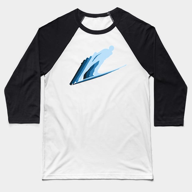 Ski Jumping - Winter Sports Baseball T-Shirt by ro83land